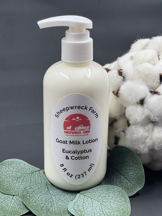 Eucalyptus and Cotton Goat Milk Lotion