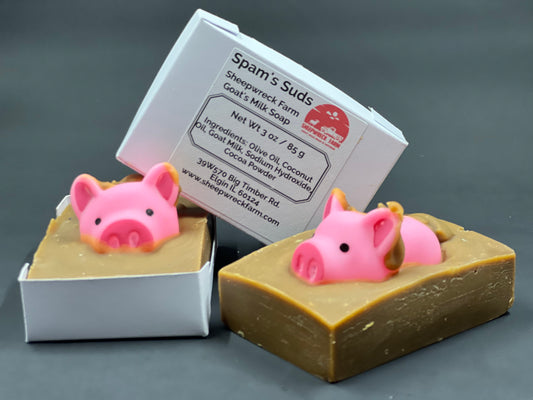 Spam’s Suds Kids Goat Milk Soap -Pig