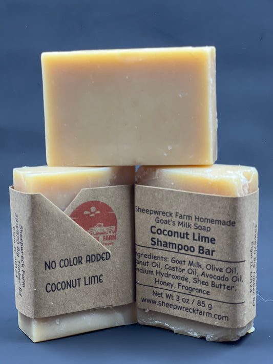 Coconut Lime Goat Milk Shampoo Bar